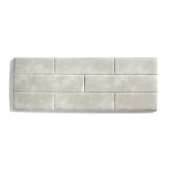 Tête de lit 120 Bricks Tissu Anti-Tache 152x57x5 Effet Granit Blanc Cassé. ECCOX
