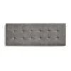 Tête de lit 105 Capitone Damier Tissu Anti-Tache 112x57x5cm Gris. ECCOX