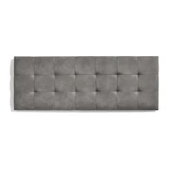 Tête de lit 105 Capitone Damier Tissu Anti-Tache 112x57x5cm Gris. ECCOX