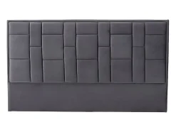 Tête de lit 140 cm - Velours - Gris foncé - HERMINE