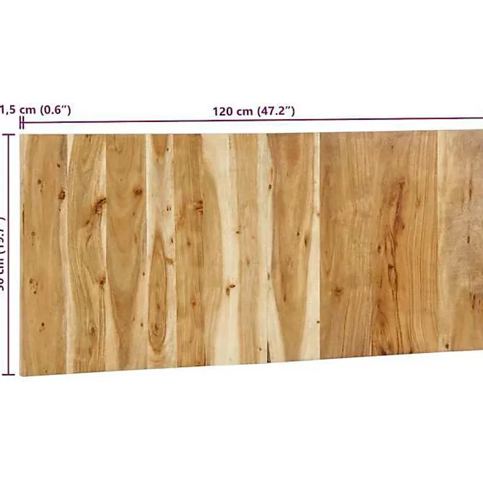 Tête de lit 120 cm bois d'acacia massif vidaXL