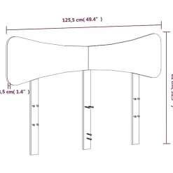 Tête de lit 120 cm bois massif de pin vidaXL