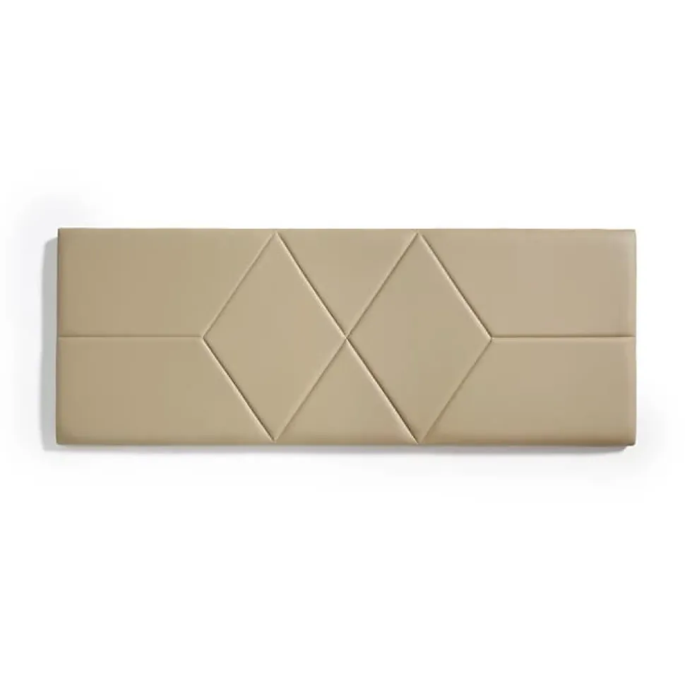 Tête de lit 140 Deux Diamants en Similicuir 152 x 57 x 5 cm Rembourrage en mousse et renfort de dossier Couleur Camel Clair. ECCOX