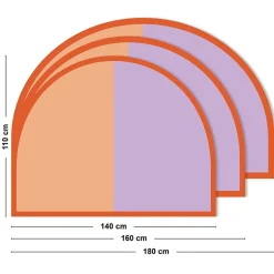 Tête de lit - Duo - intissé 225g/m² - pré-encollé - Orange - 110x160cm