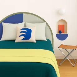 Tête de lit - Duo - intissé 225g/m² - pré-encollé - Bleu - 110x180cm