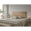 Tête de lit - ECCOX - 105 Capitone - Tissu Anti-Tache - 112x57x5cm - Camel Clair