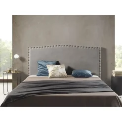 Tête de lit - ECCOX - Ambar - Tissu Aquaclean - Gris - 115x115x8 cm