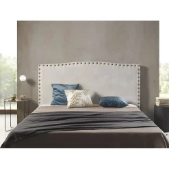 Tête de lit - ECCOX - Ambar - Tissu Aquaclean - Gris - 160x115x8 cm