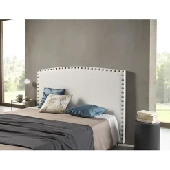 Tête de lit - ECCOX - Ambar - Similicuir blanc - Vintage - 160 cm