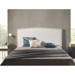 Tête de lit - ECCOX - Ambar - Similicuir blanc - 115x115x8 cm - Aquaclean antitache