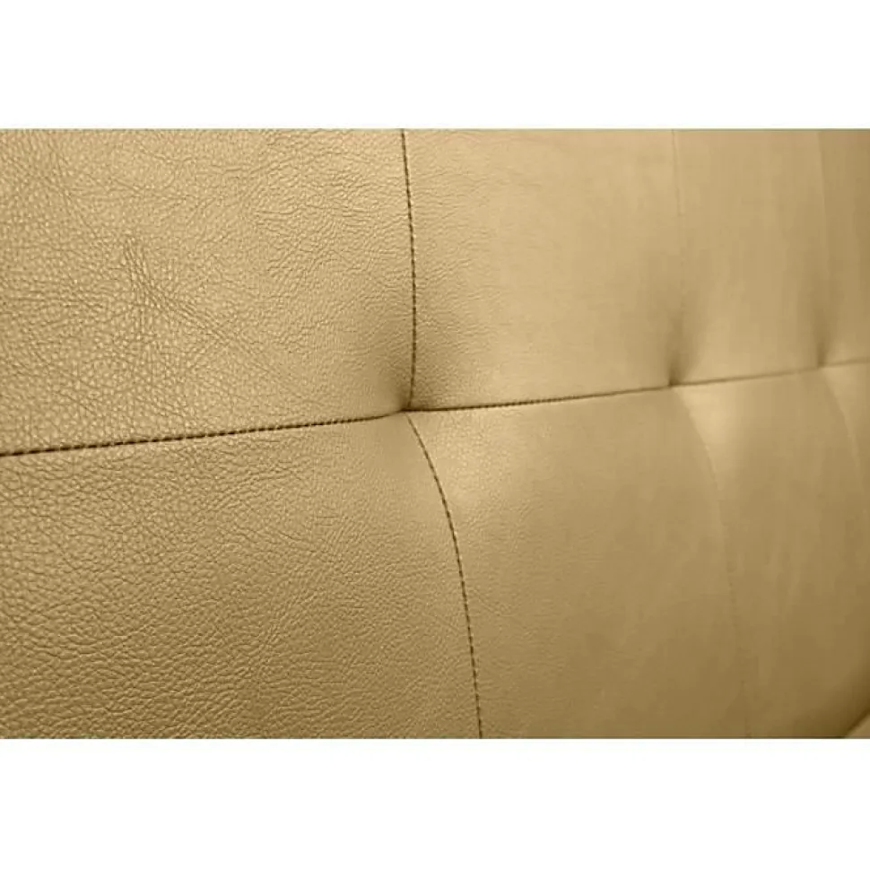 Tête de lit - ECCOX - Aster - Similicuir doré - 130 cm - Épaisseur 8 cm - Anti-taches