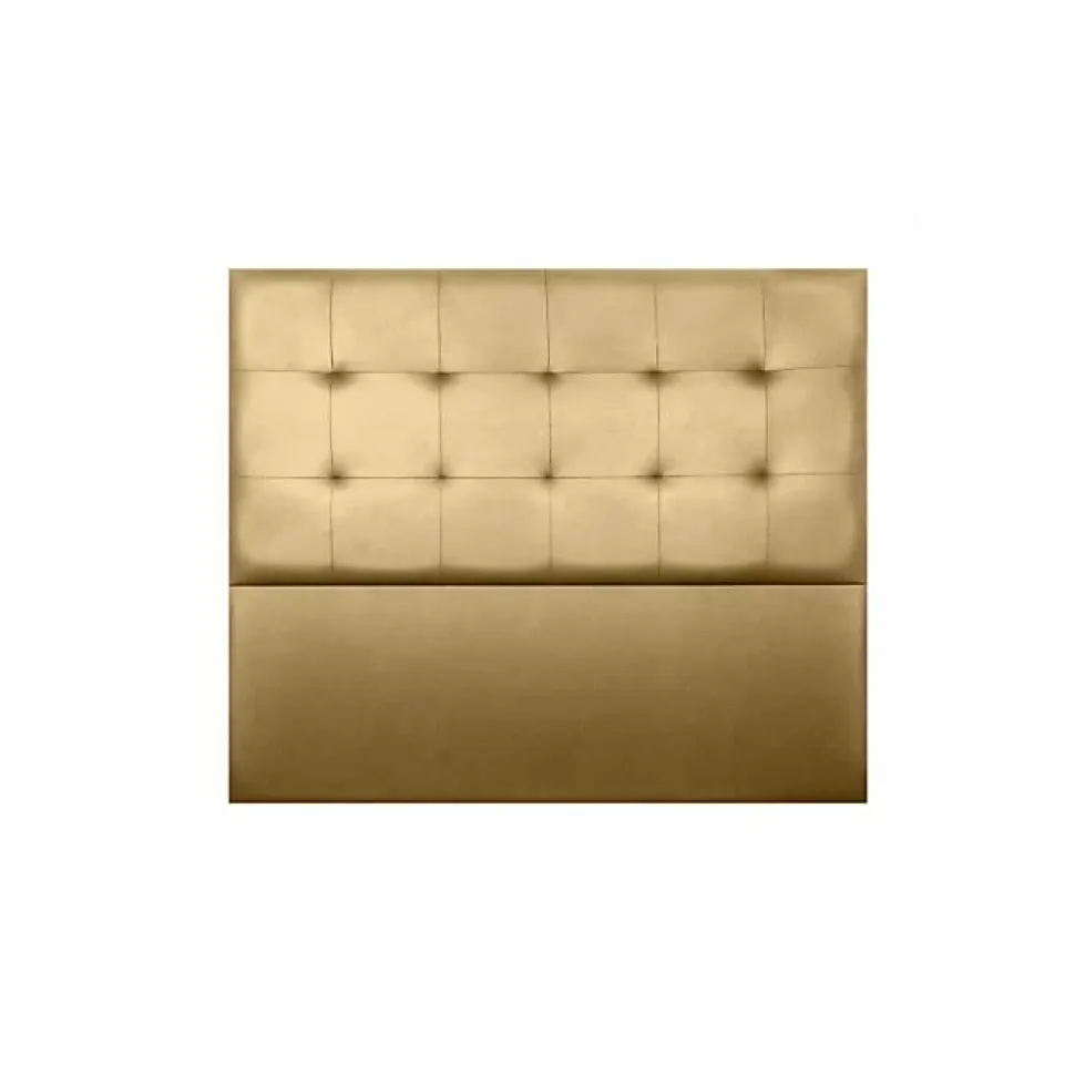 Tête de lit - ECCOX - Aster - Similicuir doré - 130 cm - Épaisseur 8 cm - Anti-taches