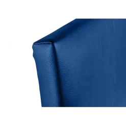 Tête de lit - ECCOX - Cala - Similicuir bleu - 130 cm - Rembourrage en mousse HR