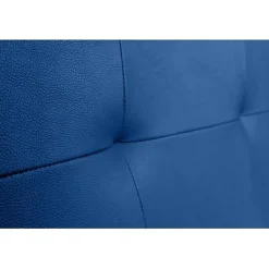 Tête de lit - ECCOX - Cala - Similicuir bleu - 130 cm - Rembourrage en mousse HR
