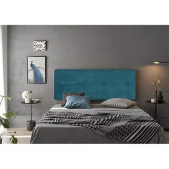 Tête de lit - ECCOX - Cala - Tissu bleu - 170 cm - Rembourrage en mousse HR