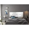 Tête de lit - ECCOX - Cala - Similicuir blanc - 160 cm - Rembourrage en mousse HR
