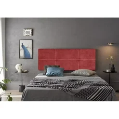 Tête de lit - ECCOX - Dalia - Tissu Aqualine - Rouge - 170 cm - Rembourrée