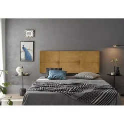 Tête de lit - ECCOX - Dalia - Tissu Aqualine Jaune - 145 cm - Rembourrée et élégante