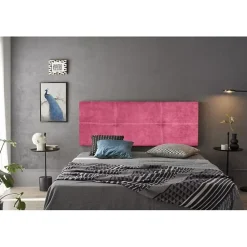 Tête de lit - ECCOX - Dalia - Tissu Aqualine - Rose - 100 cm - Rembourrée