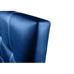 Tête de lit - ECCOX - Iris - Similicuir bleu - 115 cm - Design contemporain