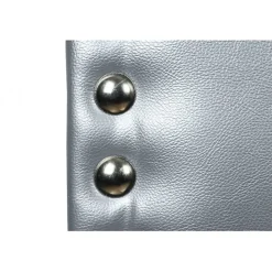 Tête de lit - ECCOX - Lily - Similicuir argenté - 120 cm de hauteur - Design moderne