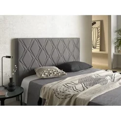 Tête de lit - ECCOX - Rubi - Tissu Aquaclean - Gris - 160x115x8 cm