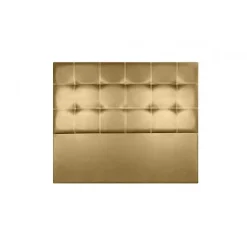 Tête de lit - Iris - Similicuir doré - 145 cm - Épaisseur 8 cm - Fabrication artisanale