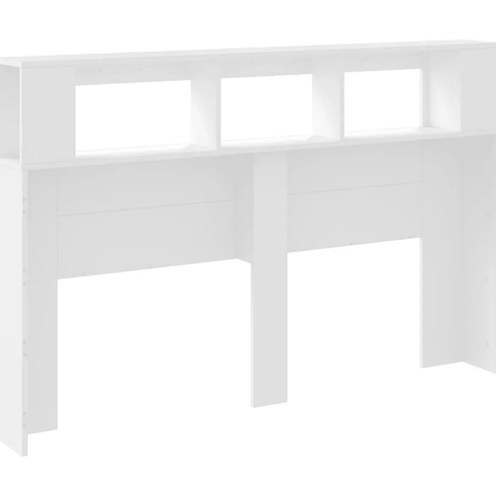 Tête de lit à LED blanc 160x18,5x103,5 cm bois d'ingénierie vidaXL