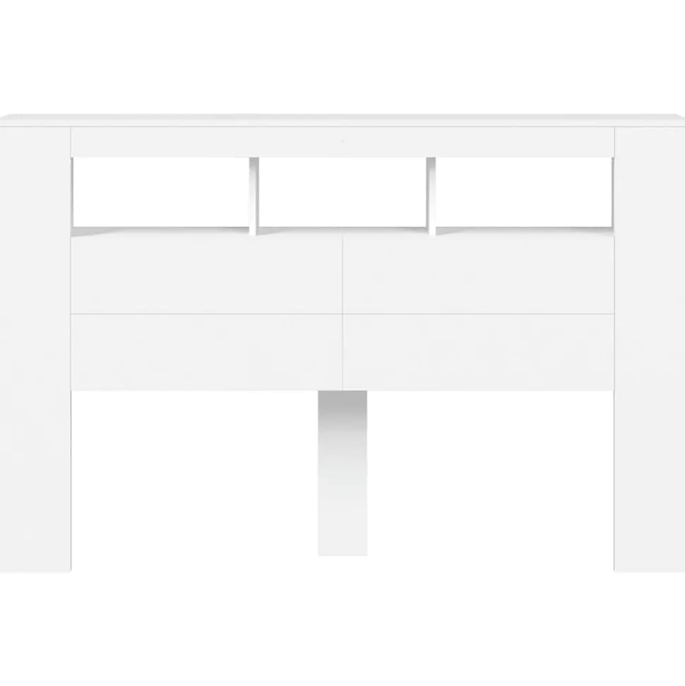 Tête de lit à LED blanc 160x18,5x103,5 cm bois d'ingénierie vidaXL