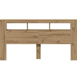 Tête de lit à LED chêne artisanal 200x18,5x103,5 cm vidaXL