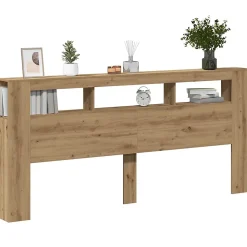 Tête de lit à LED chêne artisanal 220x18,5x103,5 cm vidaXL