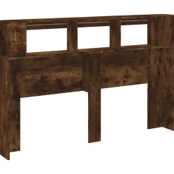 Tête de lit à LED chêne fumé 160x18,5x103,5cm bois d'ingénierie vidaXL