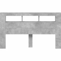 Tête de lit à LED gris béton 180x18,5x103,5cm bois d'ingénierie vidaXL