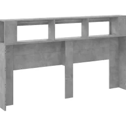 Tête de lit à LED gris béton 180x18,5x103,5cm bois d'ingénierie vidaXL