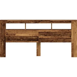 Tête de lit à LED vieux bois 220x18,5x103,5cm bois d'ingénierie vidaXL