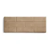 Tête de lit 120 Mur Brique Tissu Anti-Tache 152x57x5cm Camel Clair. ECCOX