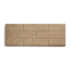 Tête de lit 120 Mur Brique Tissu Anti-Tache 152x57x5cm Camel Clair. ECCOX