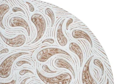 Tête de lit - panneau décoratif artisanal en MDF blanc décapé