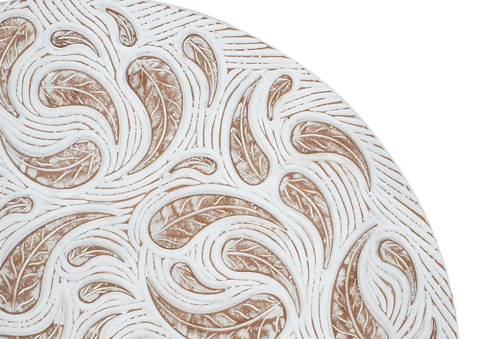 Tête de lit - panneau décoratif artisanal en MDF blanc décapé