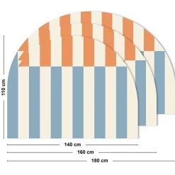 Tête de lit - Rythmo - intissé 225g/m² - pré-encollé - Orange - 110x180cm