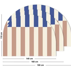 Tête de lit - Rythmo - intissé 225g/m² - pré-encollé - Bleu - 110x180cm