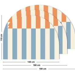 Tête de lit - Rythmo - intissé 225g/m² - pré-encollé - Orange - 110x140cm