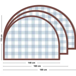 Tête de lit - Vichy - intissé 225g/m² - pré-encollé - Bleu - 110x160cm