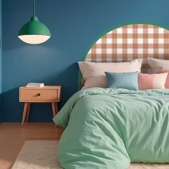 Tête de lit - Vichy - intissé 225g/m² - pré-encollé - Rouge - 110x180cm