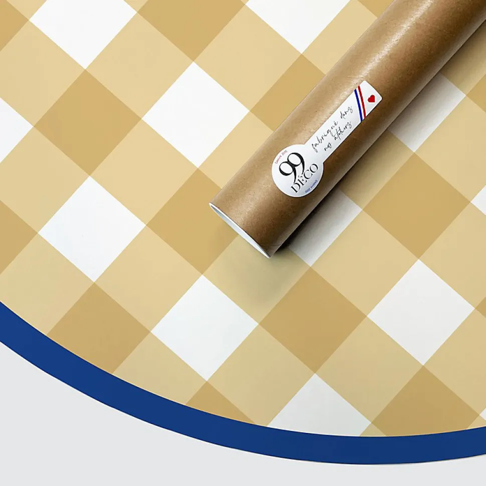 Tête de lit - Vichy - intissé 225g/m² - pré-encollé - Jaune - 110x160cm