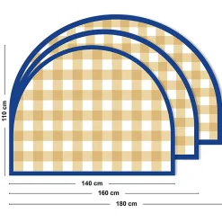 Tête de lit - Vichy - intissé 225g/m² - pré-encollé - Jaune - 110x160cm