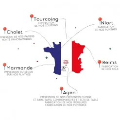 Tête de lit - Vichy - intissé 225g/m² - pré-encollé - Rouge - 110x140cm