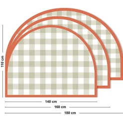 Tête de lit - Vichy - intissé 225g/m² - pré-encollé - Vert - 110x160cm