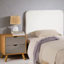 Tête de lit ARIELA 90 avec fixation murale - Blanc