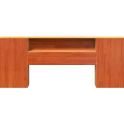 Tête de lit avec rangement cire marron 180cm bois massif de pin vidaXL